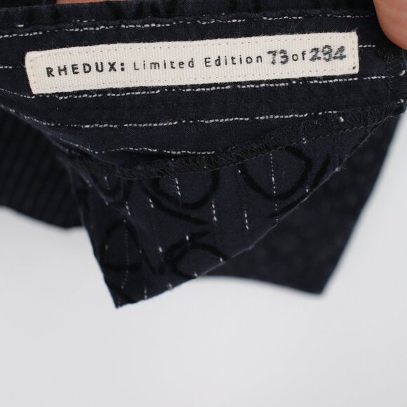 Jhane barnes shirt Men's medium Rhedux limited edition geometric velour trim - Picture 6 of 16